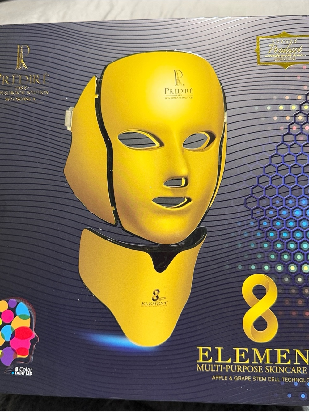 Prédiré 8 Element Gold LED Facial Mask - Gold